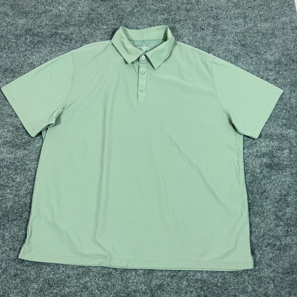 Fabletics Polo Golf Performance Shirt Mens XL Sage Green Short Sleeve GUC READ
